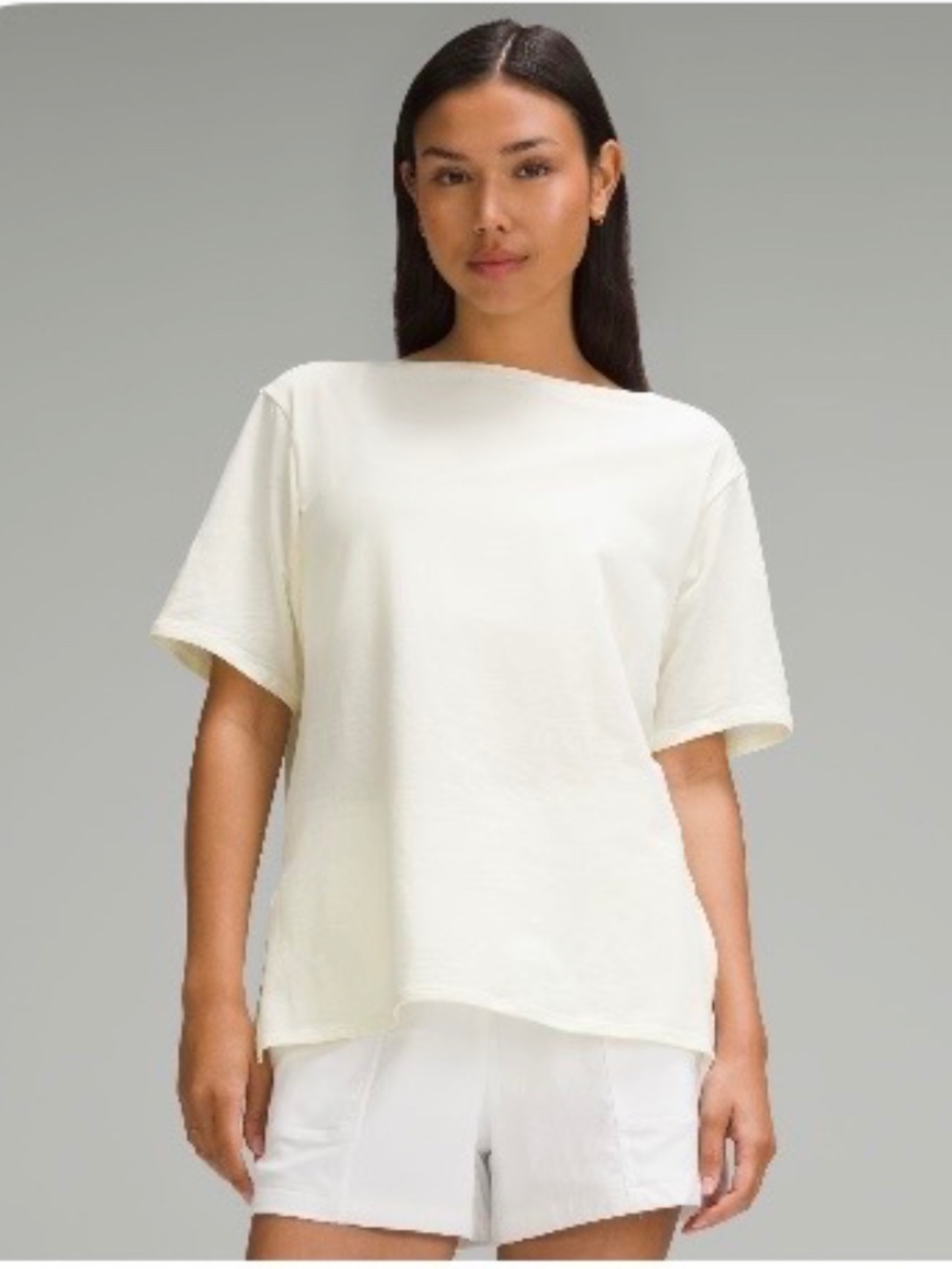 Lululemon Relaxed-Fit Boatneck T-Shirt Sundance Pale Yellow Size 10